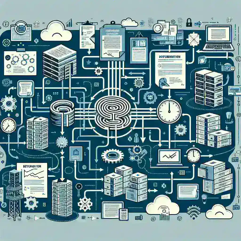 "Diagram illustrating the complex data center licensing process in Indonesia, highlighting key regulations and steps involved in obtaining permits."