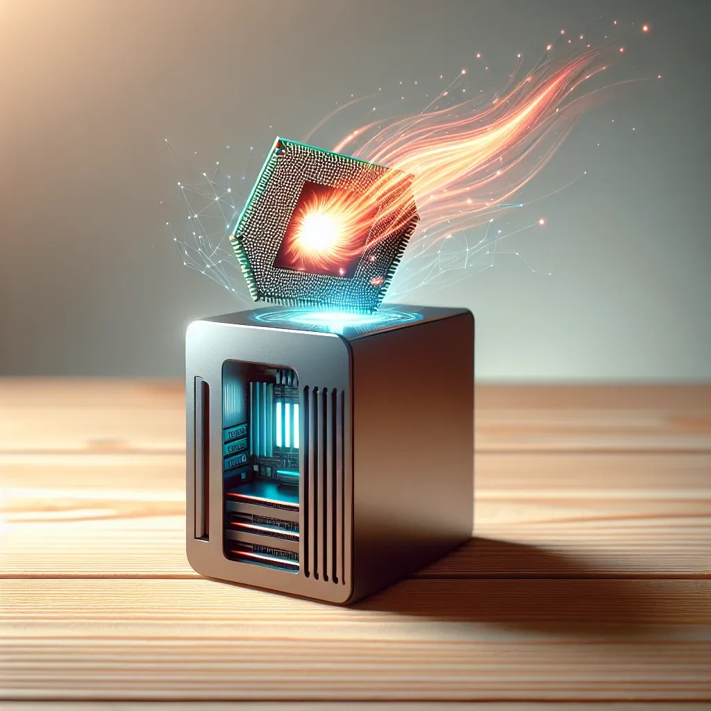 "Mini PC GMK dengan prosesor Intel Core generasi ke-14 yang inovatif, menampilkan desain kompak dan performa tinggi, cocok untuk berbagai kebutuhan computing."